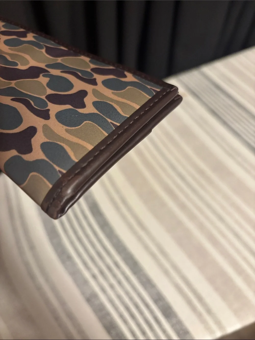 Zep-Pro leather Camouflage Wallet with Brass Snap